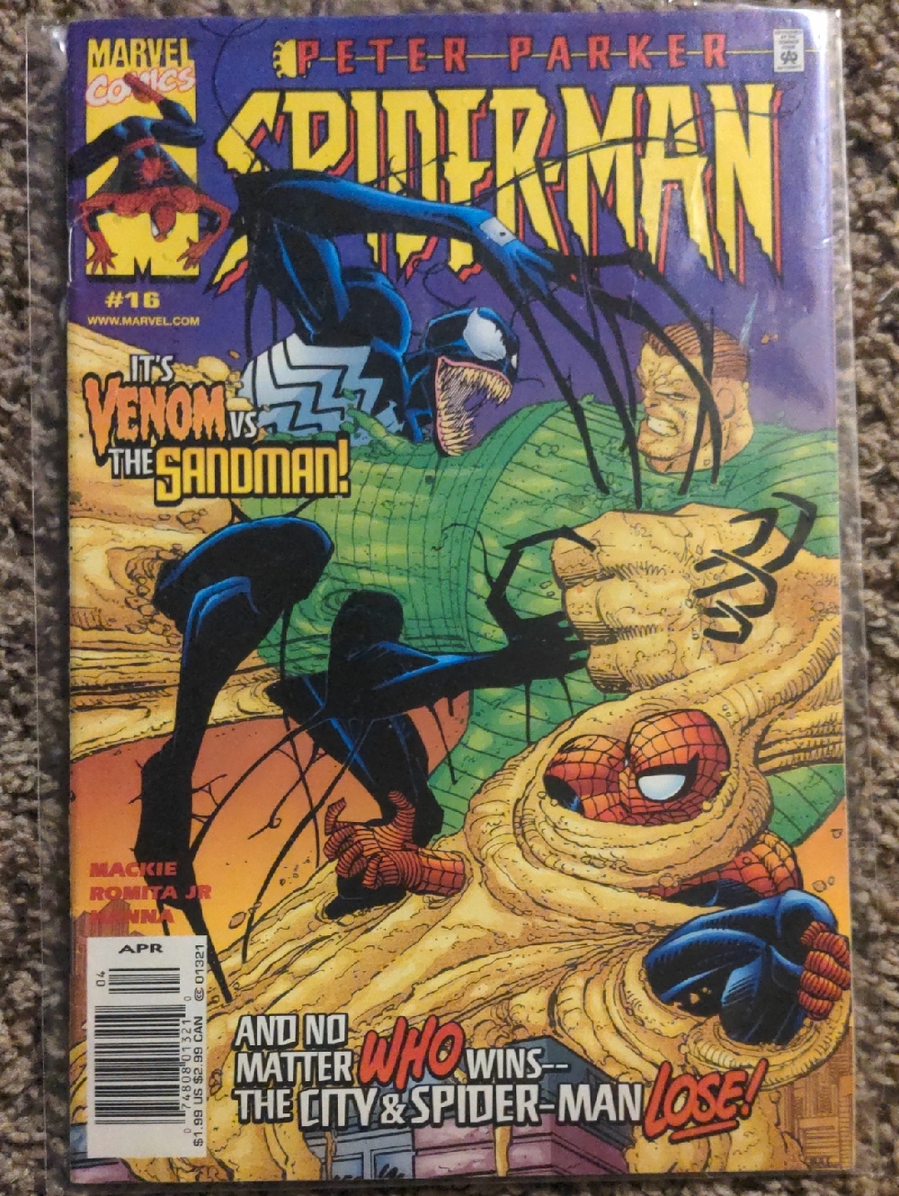 Vintage 1993-2003 Marvel Peter Parker Spider-Man Comic Book NWT